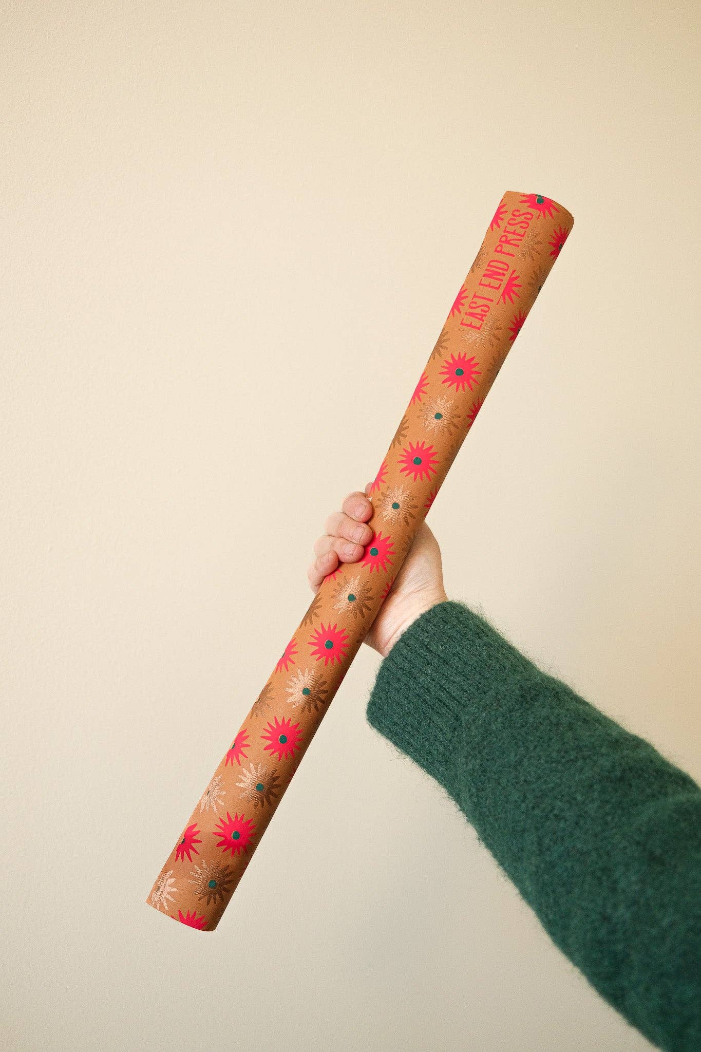 Gavepapir • Nougat Stjerner • 3 Ark • Sendes Ikke - Image 2