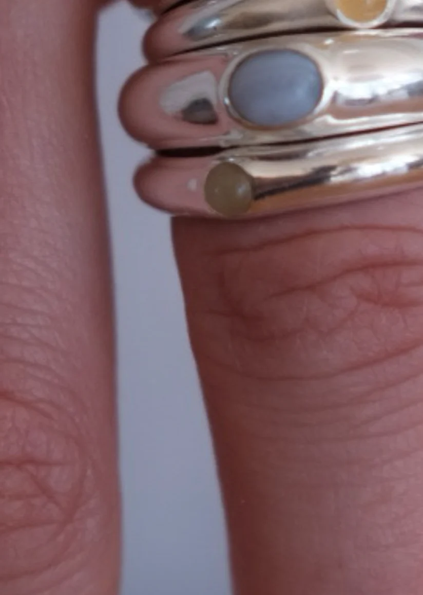 Fingerring • Tiny Signet • Sølv & Yellow Aventurine - Image 4