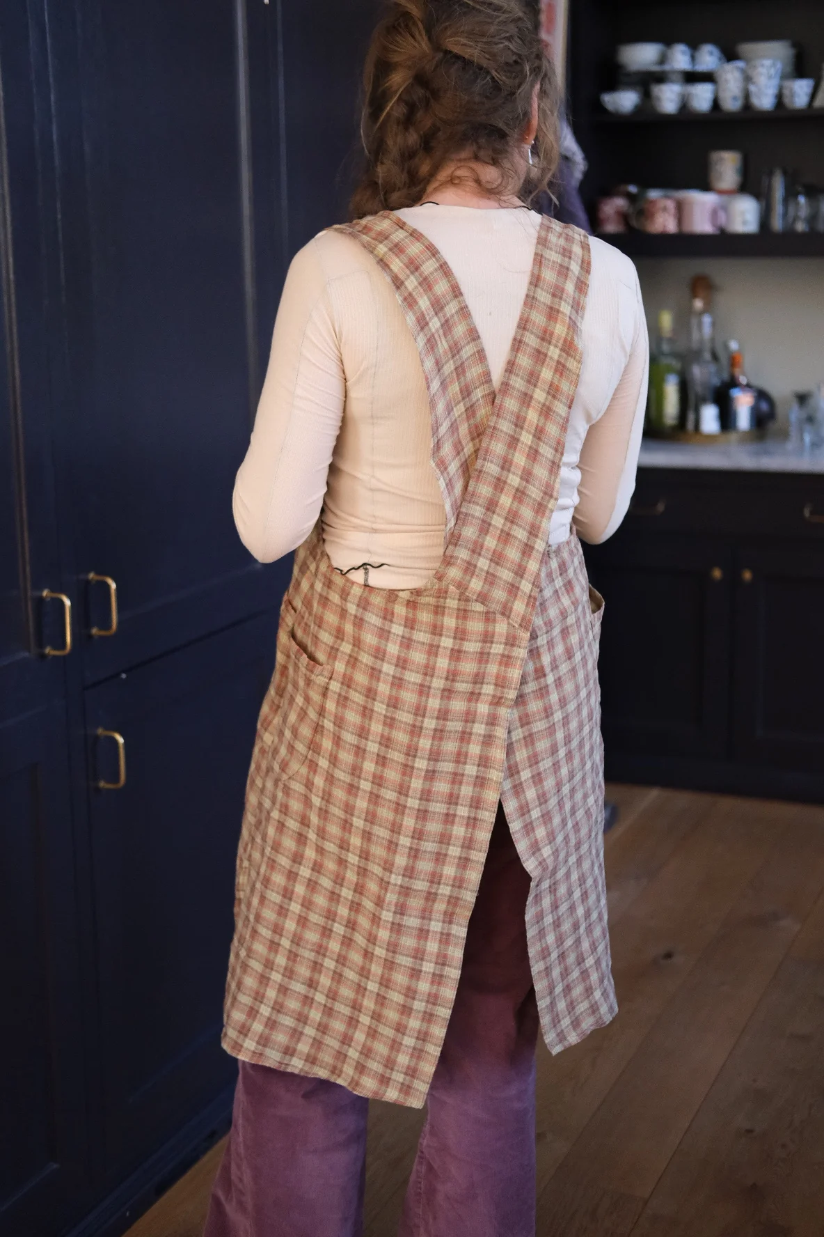Forklæde • Japansk • Tartan Sienne Vert - Image 3