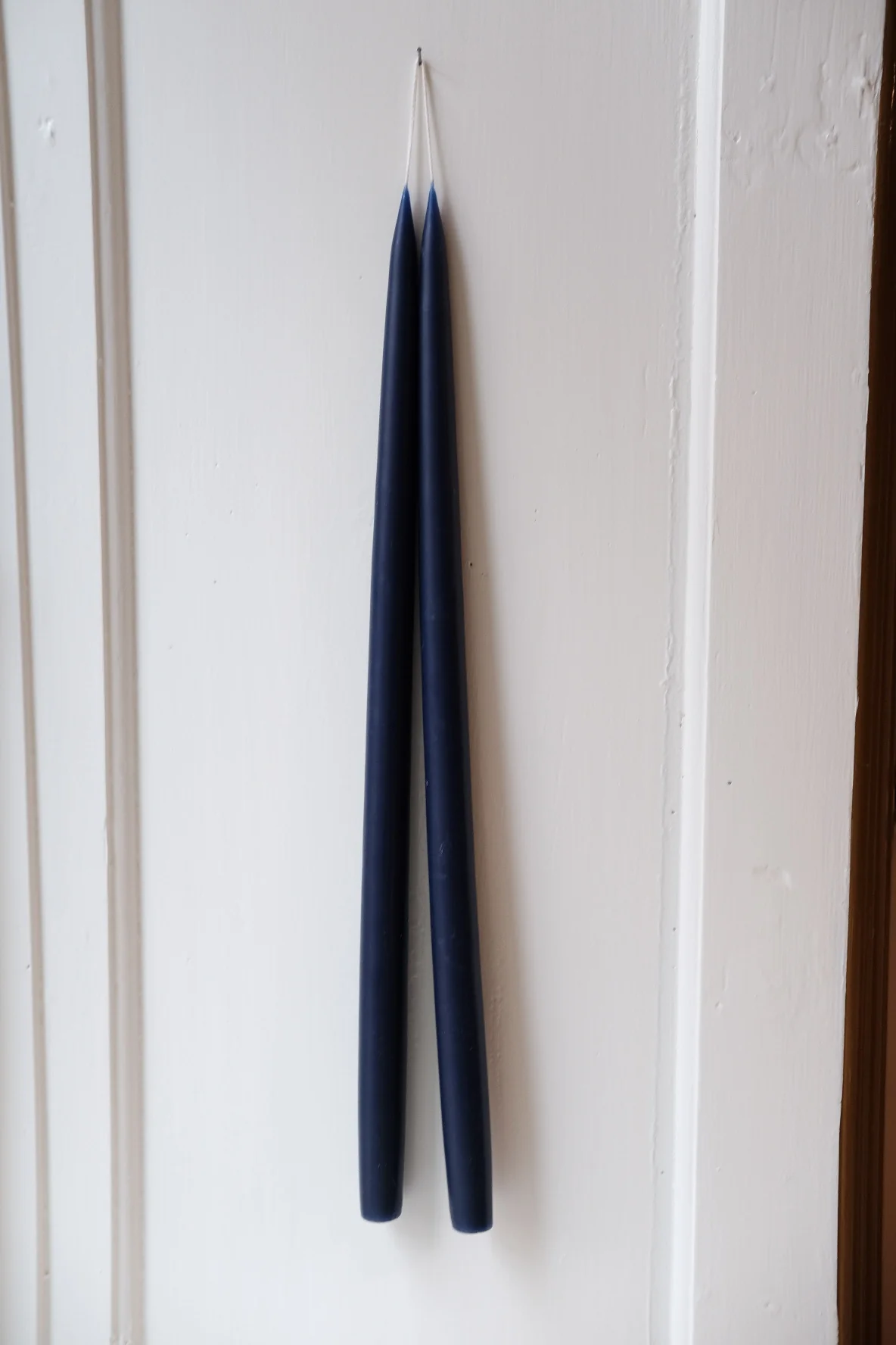Hånddyppede kronelys • 45 cm • Marineblå