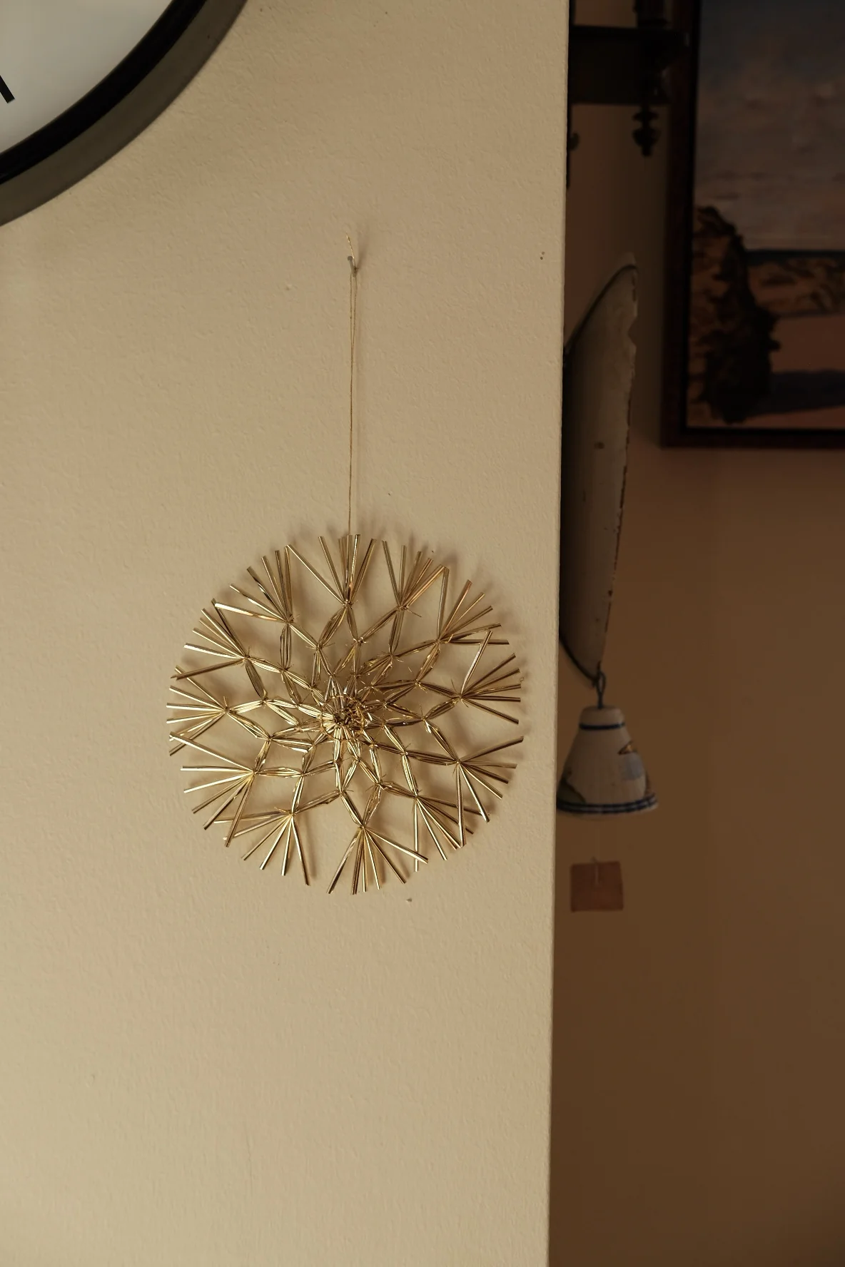 Julepynt • Dekoration • Strå • Guld • 15 cm - Image 6