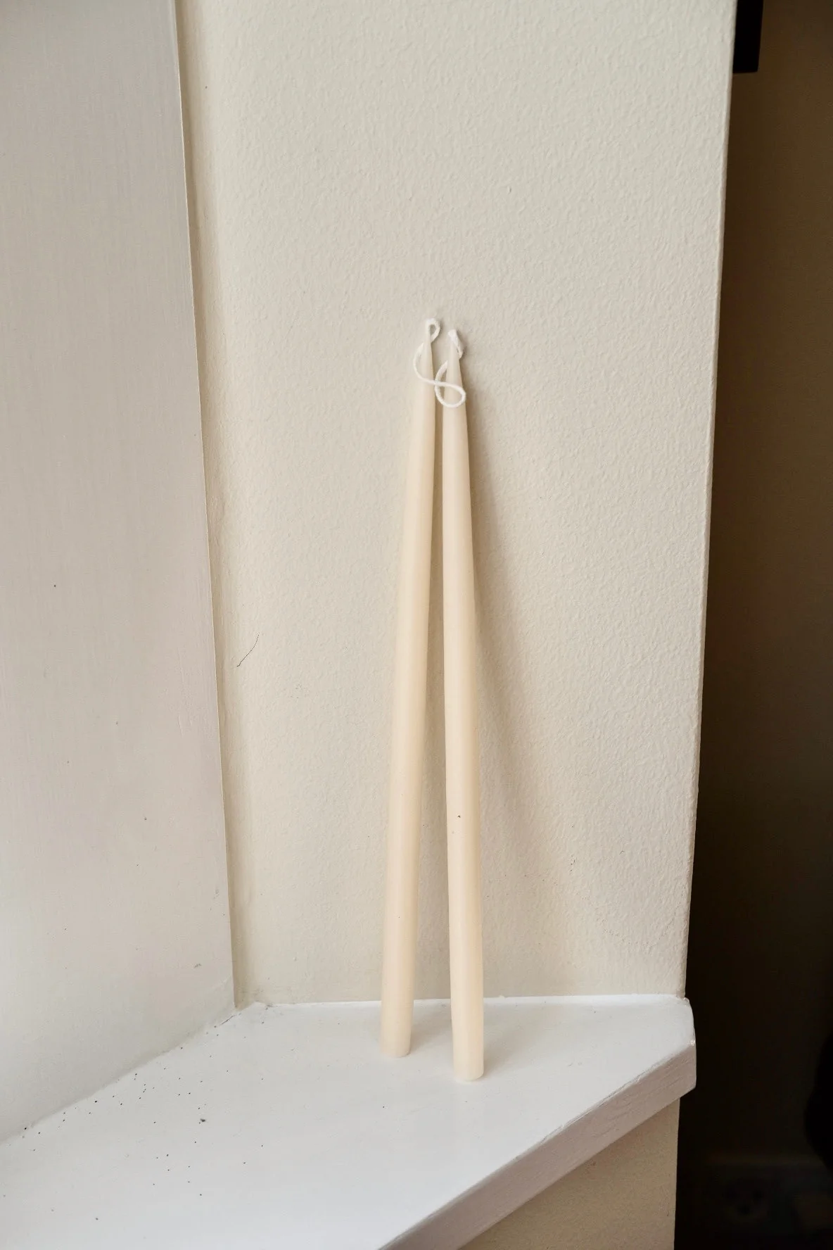 Hånddyppede Kertelys • 28 cm • 4 stk • Elfenben