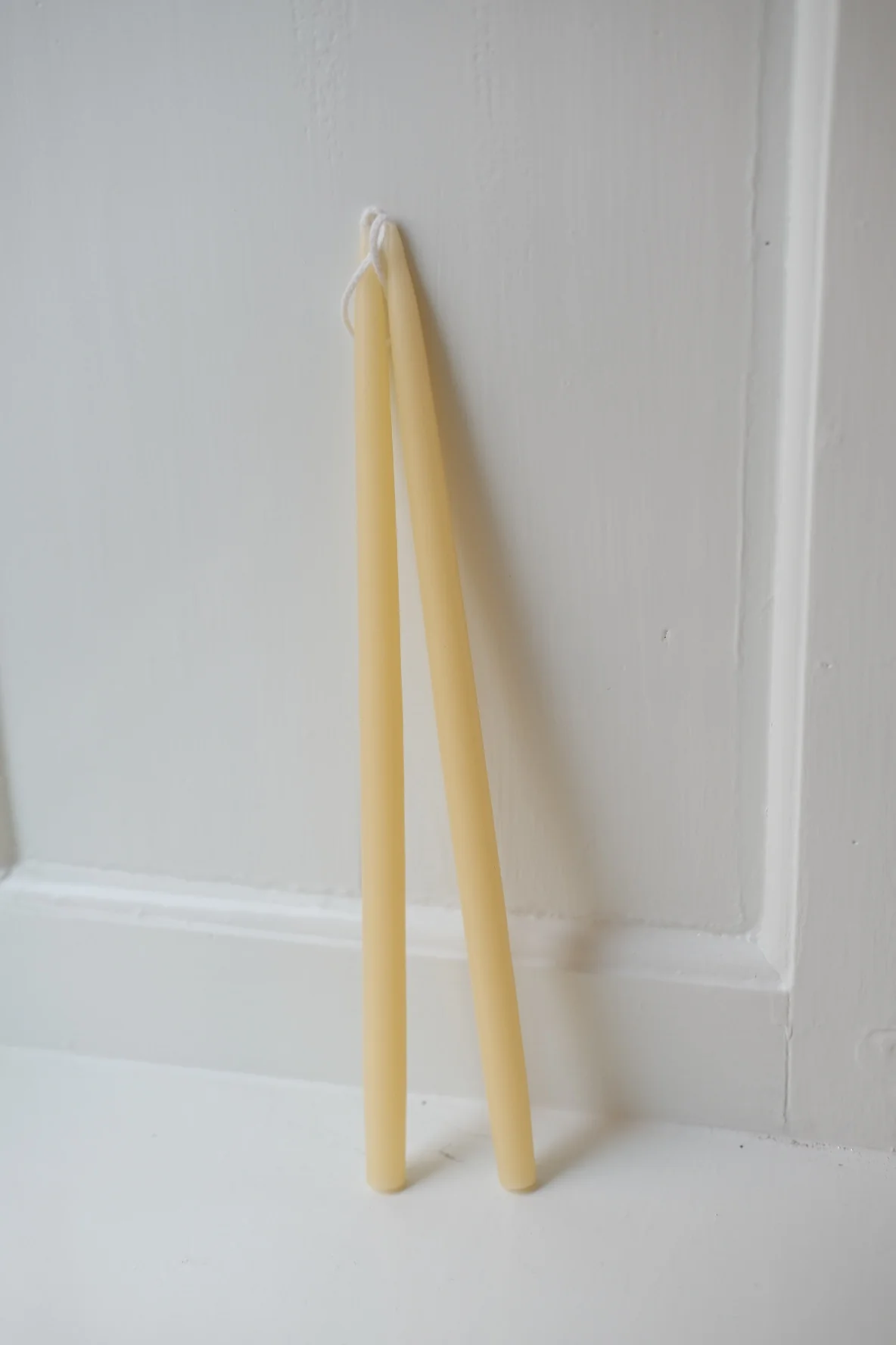 Hånddyppede Kertelys • 28 cm • 4 stk • Pastel Gul