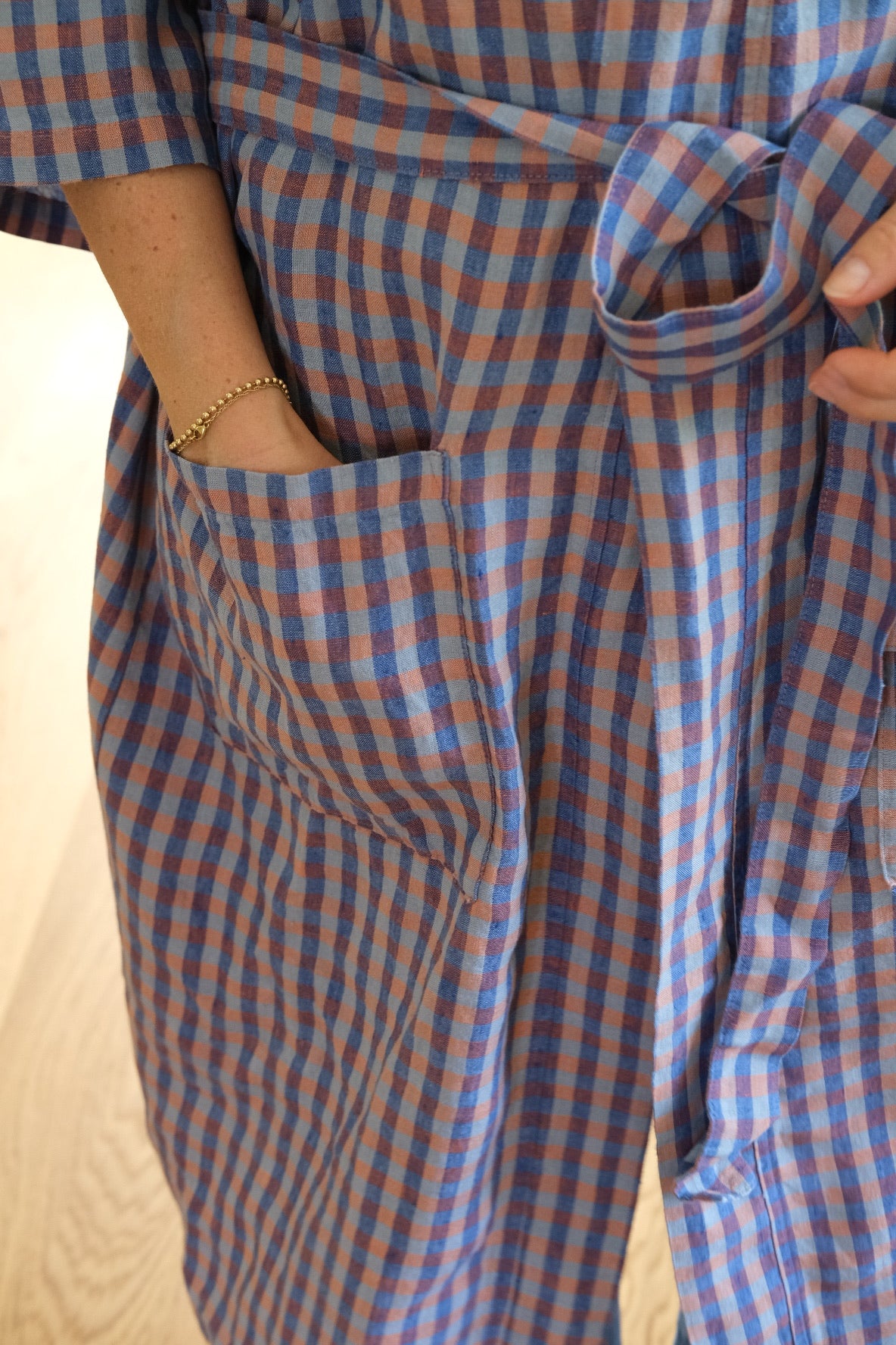 Kimono • M • Vichy Sienne Bleu • Ternet - Image 4