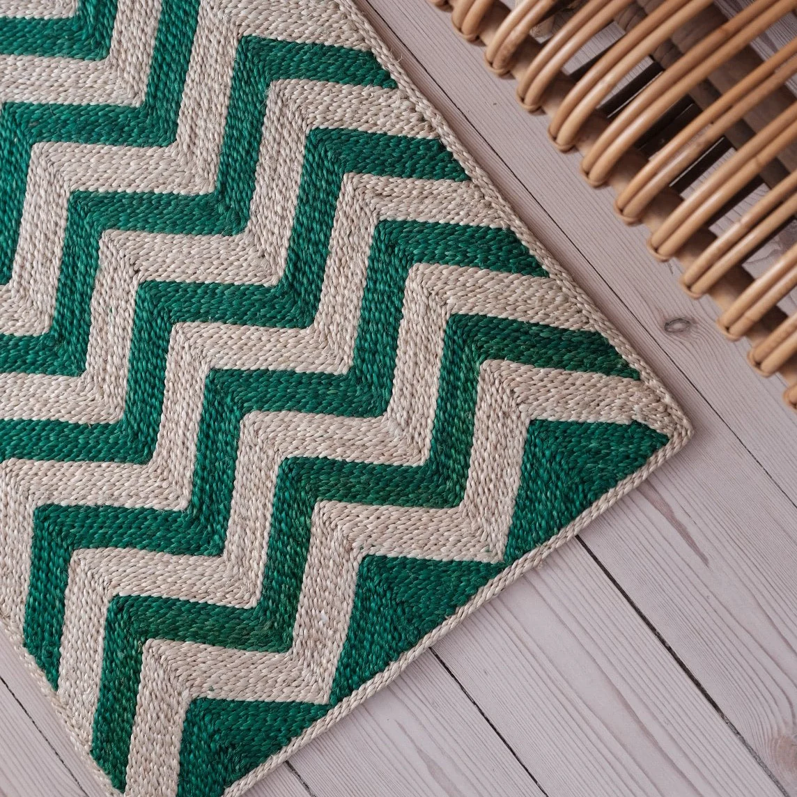 Måtte • Chevron • 46 x 120 cm • Grøn - Image 3