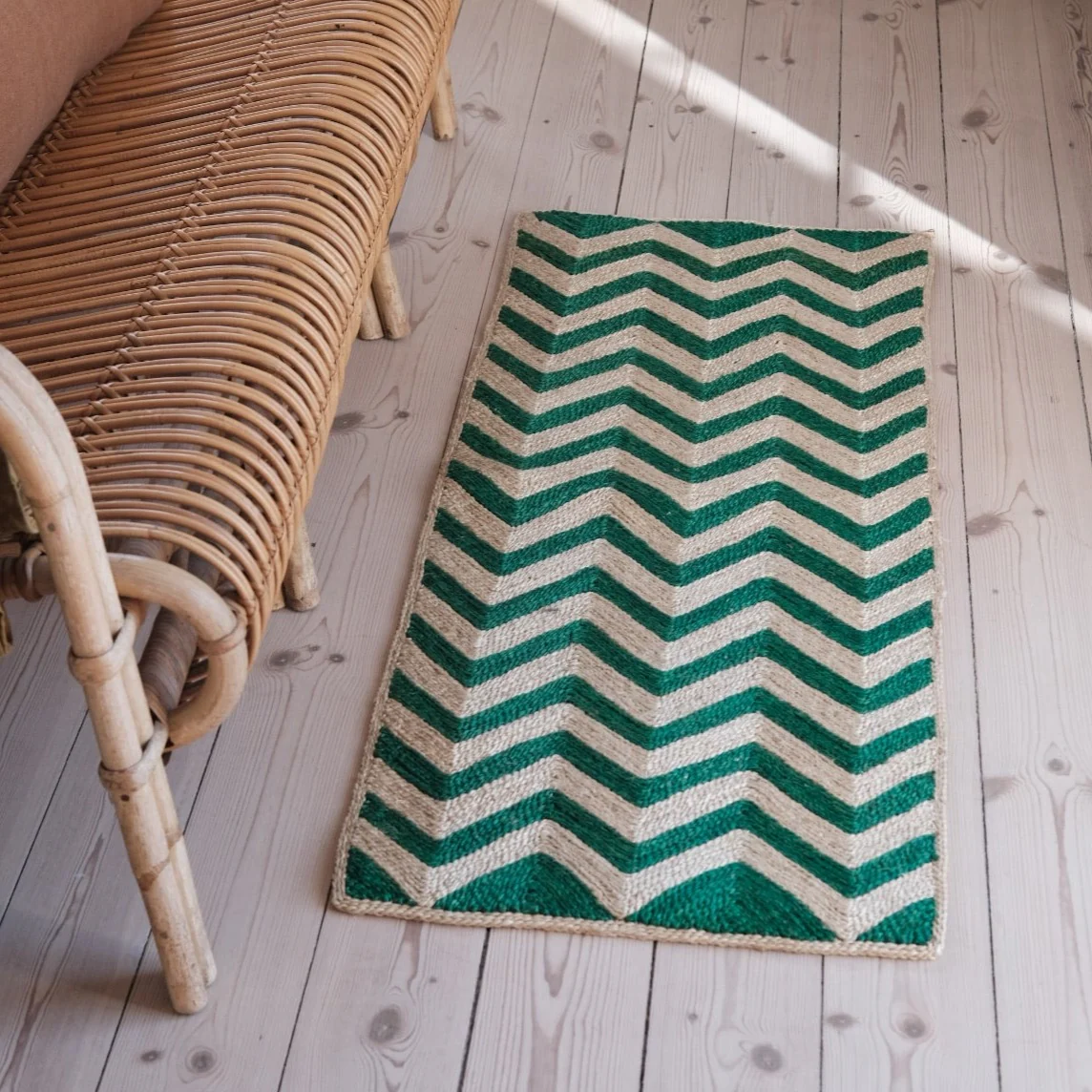Måtte • Chevron • 46 x 120 cm • Grøn - Image 4