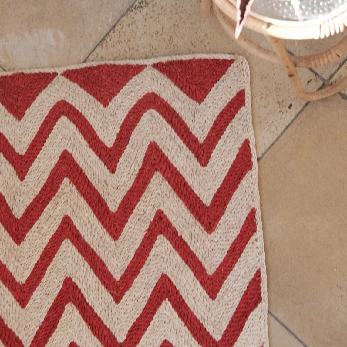 Måtte • Chevron • 46 x 120 cm • Rød - Image 3
