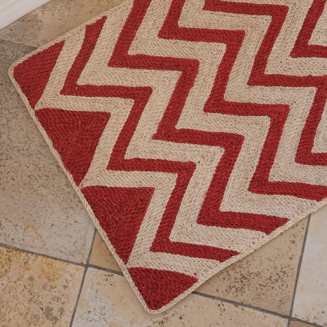 Måtte • Chevron • 46 x 120 cm • Rød - Image 4