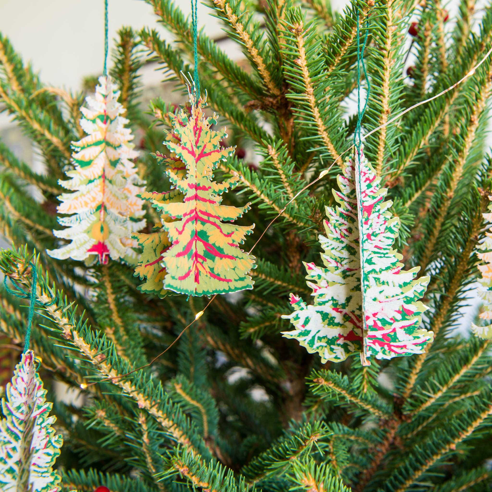 Julepynt • Dekoration • Skov • Papirpynt, 4 stk - Image 4