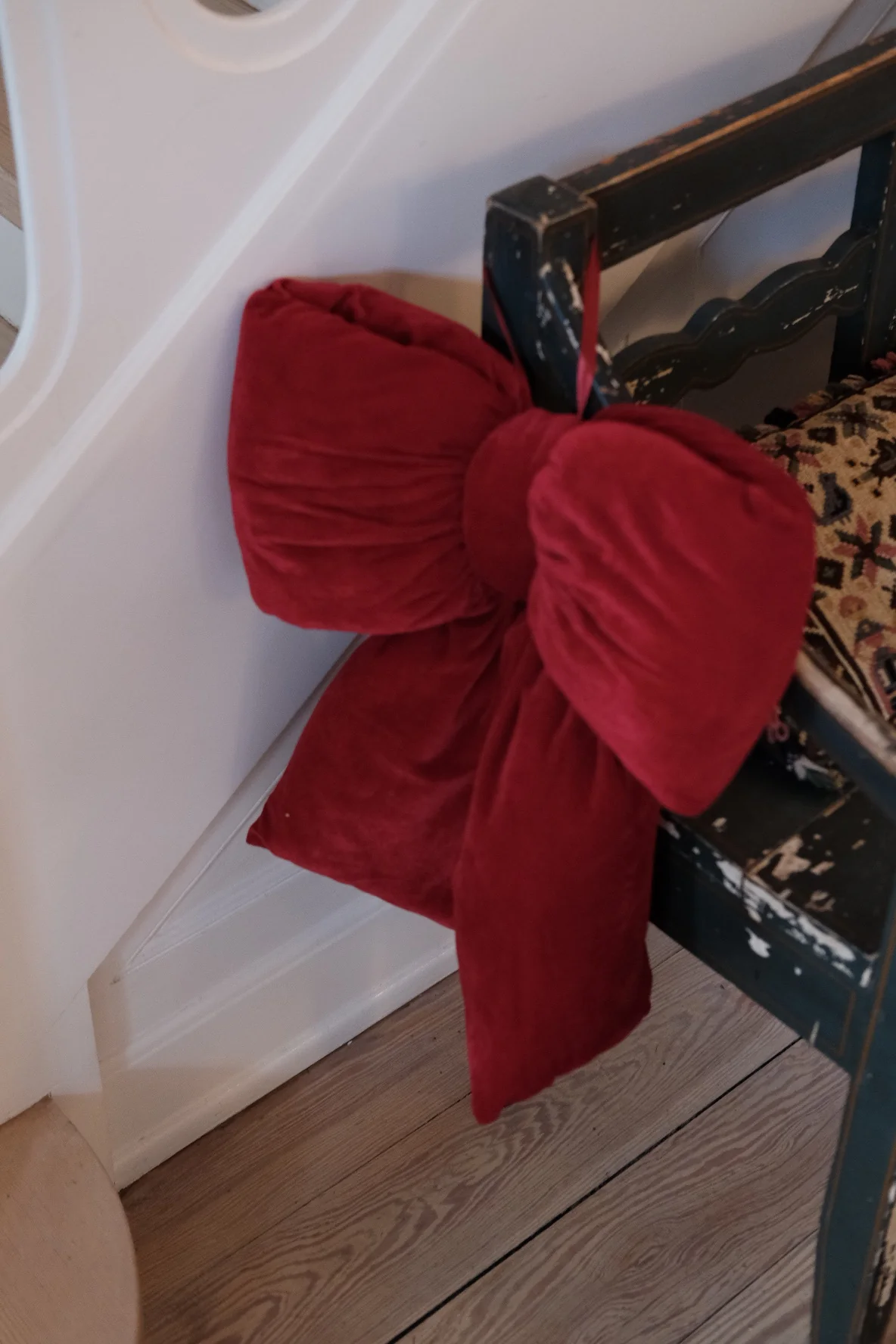 Julepynt • Velour Sløjfe • Rød • 60 cm - Image 3