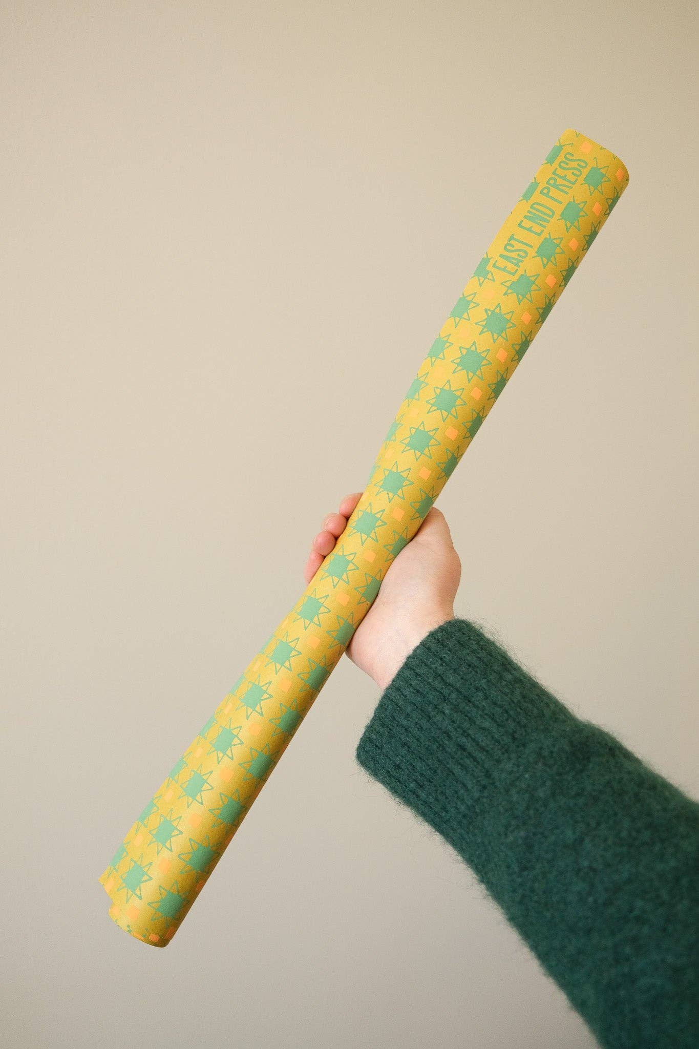 Gavepapir • Gule Stjerner • 3 Ark • Sendes Ikke - Image 2